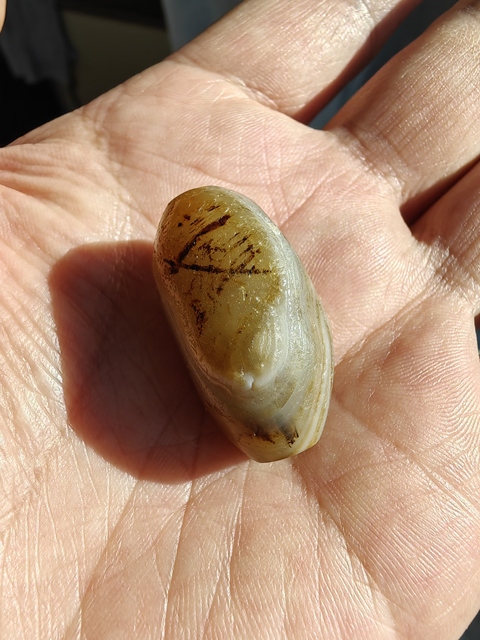 古玩玉器纏絲瑪瑙珠真品鑒賞圖