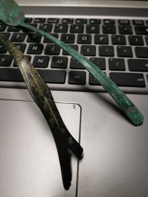 古玩銅器銅香勺真品鑒賞圖