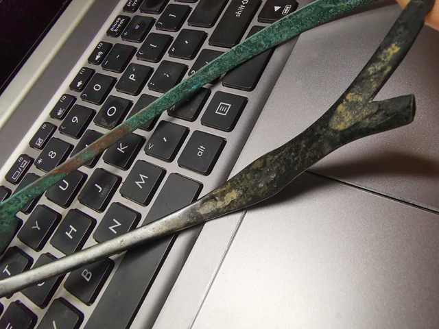 古玩銅器銅香勺真品鑒賞圖