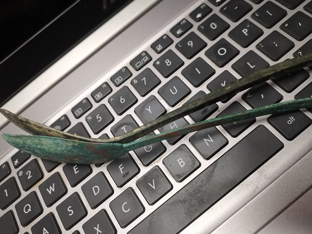 古玩銅器銅香勺真品鑒賞圖