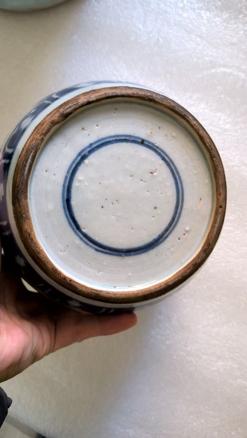 古玩陶瓷清早期青花罐真品鑒賞圖