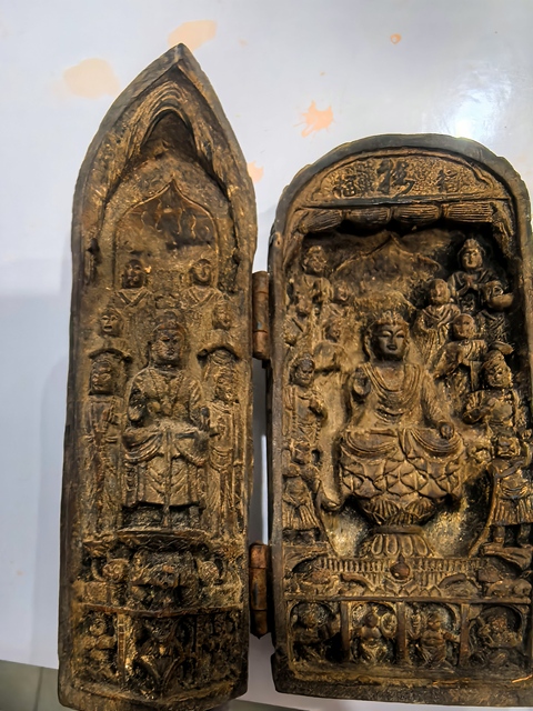 古玩雜項佛龕真品鑒賞圖