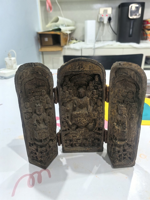 古玩雜項佛龕真品鑒賞圖