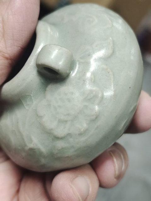 古玩陶瓷元龍泉水盂真品鑒賞圖