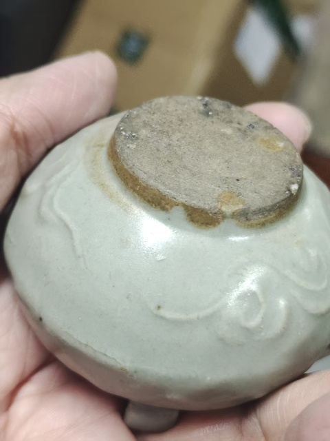 古玩陶瓷元龍泉水盂真品鑒賞圖