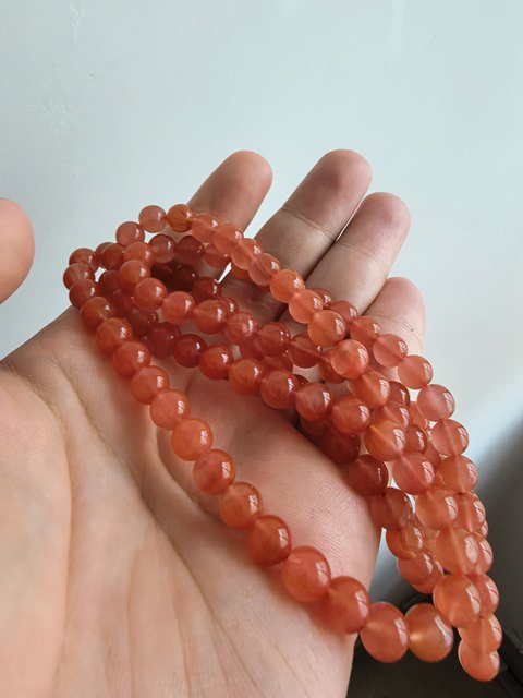 古玩玉器南紅瑪瑙珠串真品鑒賞圖