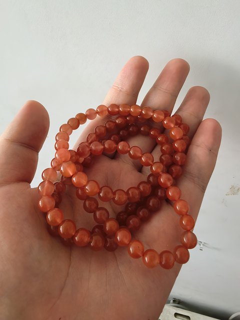 古玩玉器南紅瑪瑙珠串真品鑒賞圖