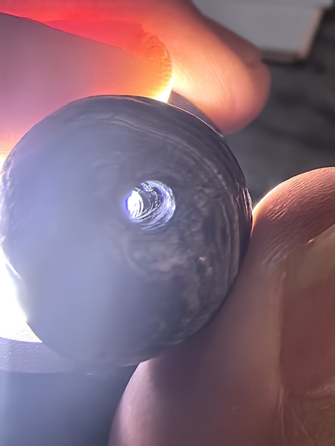 古玩玉器老瑪瑙橄欖珠真品鑒賞圖