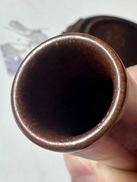 古玩陶瓷乾隆鐵銹釉荸薺瓶真品鑒賞圖