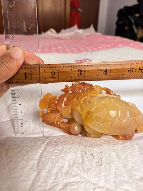 古玩玉器龍龜玉擺件真品鑒賞圖