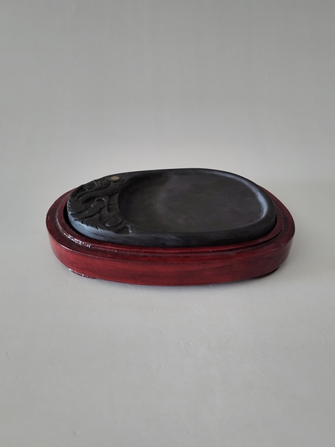 古玩雜項(xiàng)（老坑端硯）鳳凰紋硯臺(tái)拍賣，當(dāng)前價(jià)格568元