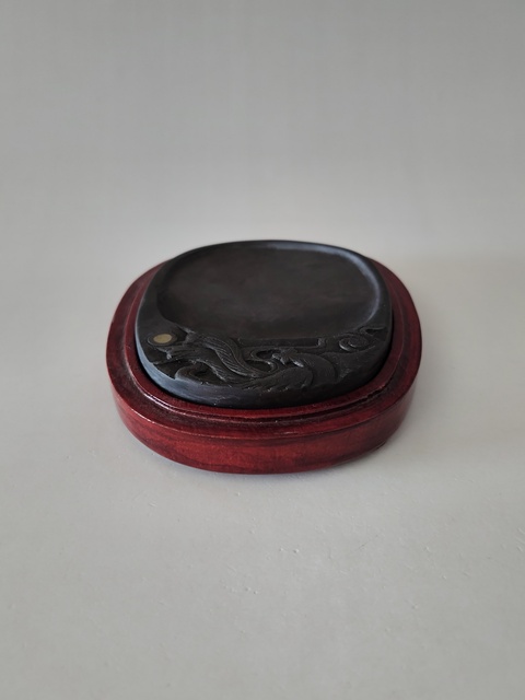 古玩雜項(xiàng)（老坑端硯）鳳凰紋硯臺(tái)拍賣，當(dāng)前價(jià)格568元