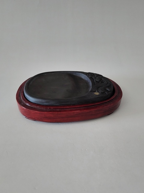 古玩雜項(xiàng)（老坑端硯）鳳凰紋硯臺(tái)拍賣，當(dāng)前價(jià)格568元