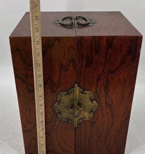 古玩雜項藥箱真品鑒賞圖