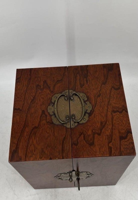 古玩雜項藥箱真品鑒賞圖