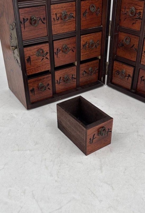 古玩雜項藥箱真品鑒賞圖