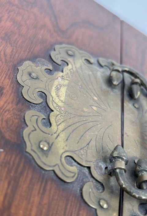 古玩雜項藥箱真品鑒賞圖