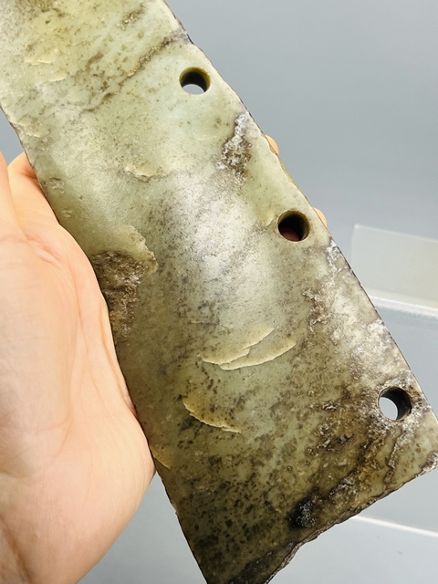 古玩玉器仿古做舊玉刀真品鑒賞圖