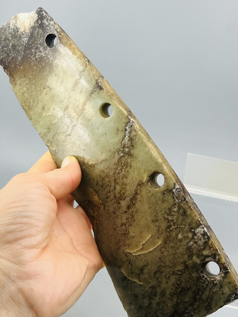 古玩玉器仿古做舊玉刀真品鑒賞圖