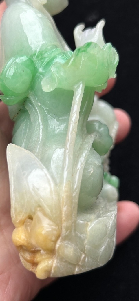 古玩玉器翡翠觀音真品鑒賞圖