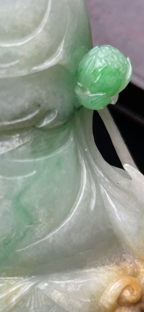 古玩玉器翡翠觀音真品鑒賞圖