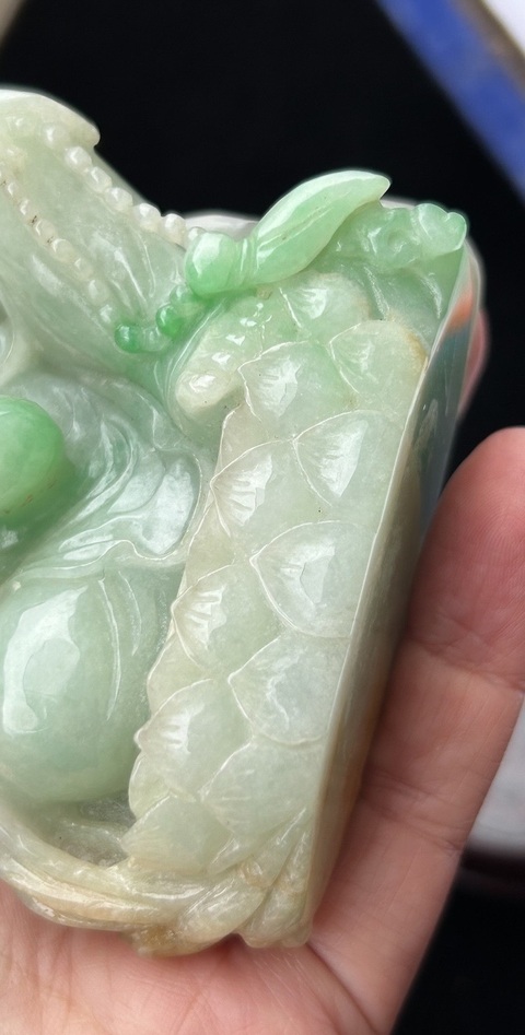 古玩玉器翡翠觀音真品鑒賞圖