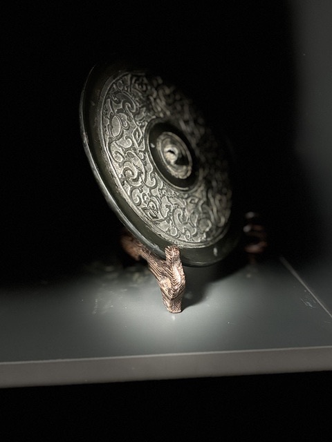 古玩銅器秦漢·蟠螭紋銅鏡真品鑒賞圖