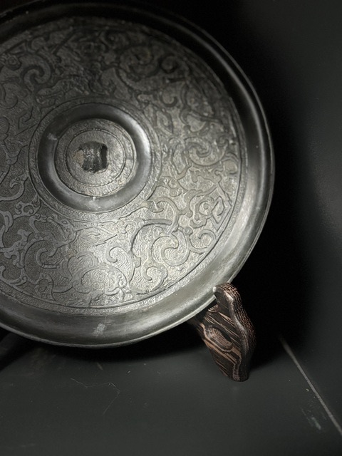 古玩銅器秦漢·蟠螭紋銅鏡真品鑒賞圖