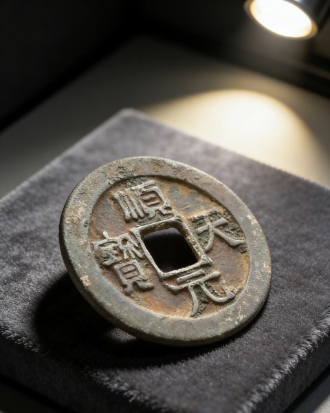 古玩錢幣唐·順天·背掛月拍賣，當(dāng)前價(jià)格3800元