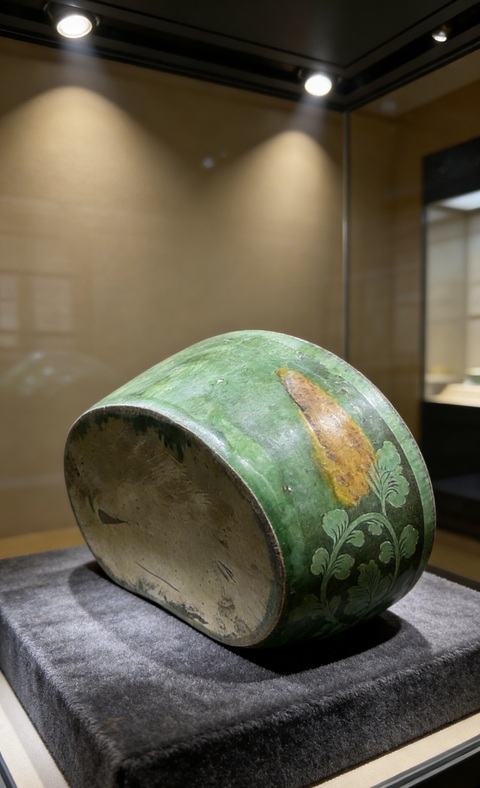 古玩陶瓷宋·綠牡丹枕拍賣，當前價格65000元