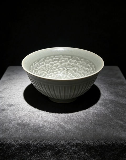 古玩陶瓷北宋·耀州·魚水承歡盞拍賣，當前價格80000元