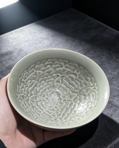 古玩陶瓷北宋·耀州·魚水承歡盞拍賣，當前價格80000元