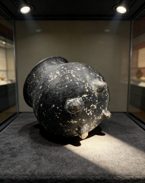 古玩陶瓷龍山文化·龍紋四足尊拍賣(mài)，當(dāng)前價(jià)格200000元