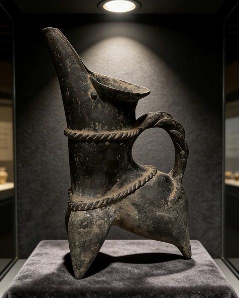 古玩陶瓷龍山文化·陶鬶拍賣，當前價格20000元