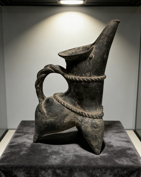 古玩陶瓷龍山文化·陶鬶拍賣，當前價格20000元