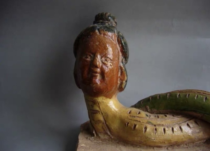 古玩陶瓷宋·女蝸伏羲蛇身俑拍賣，當前價格180000元