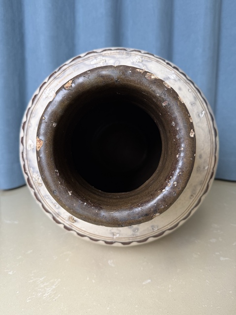 古玩陶瓷明代 磁州窯花卉詩文大酒缸（博物館藏級）拍賣，當前價格3900元