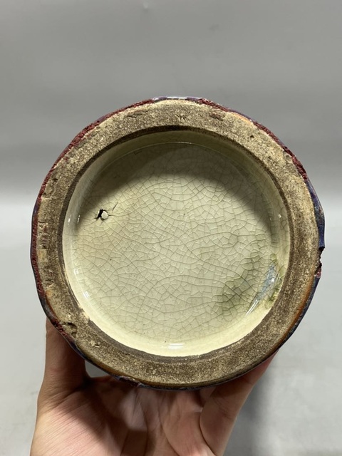 古玩陶瓷窯變紅釉瓶真品鑒賞圖