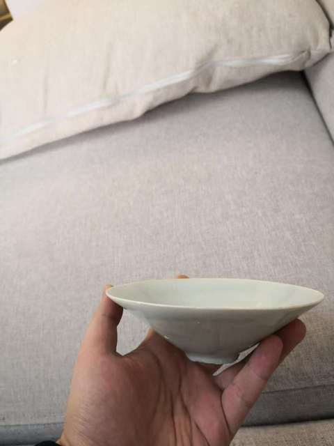 古玩陶瓷青白釉斗笠盞真品鑒賞圖