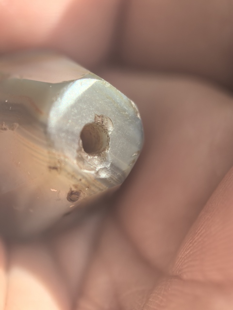 古玩玉器老瑪瑙切面珠真品鑒賞圖