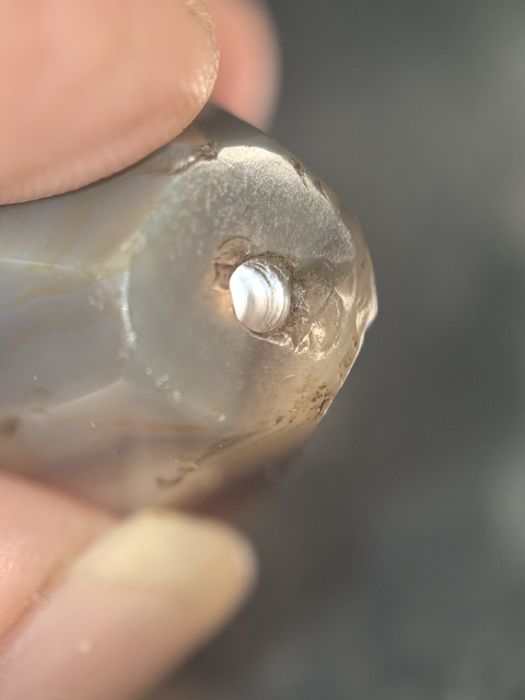 古玩玉器老瑪瑙切面珠真品鑒賞圖