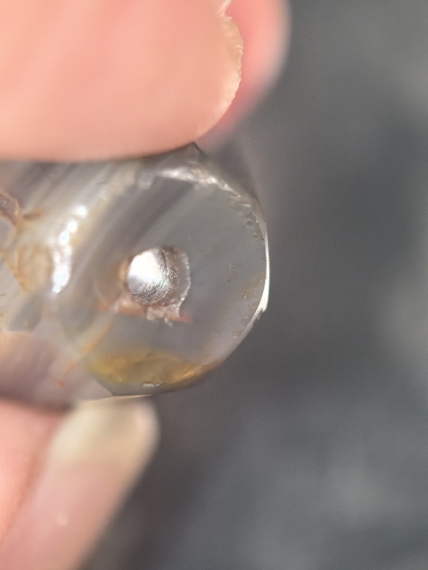 古玩玉器老瑪瑙切面珠真品鑒賞圖