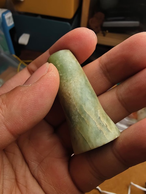 古玩玉器透閃石玉勒真品鑒賞圖