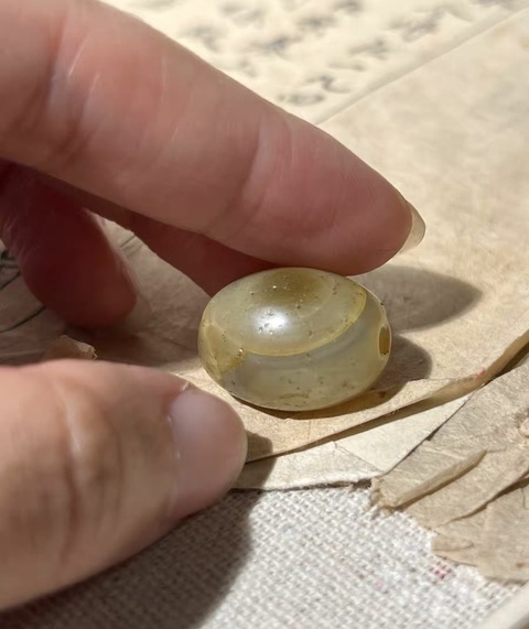 古玩玉器瑪瑙珠真品鑒賞圖