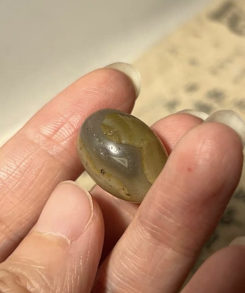 古玩玉器瑪瑙珠真品鑒賞圖