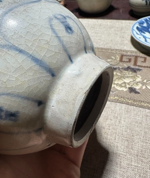 古玩陶瓷元末明初花卉福字吉語紋青花碗拍賣，當前價格1898元