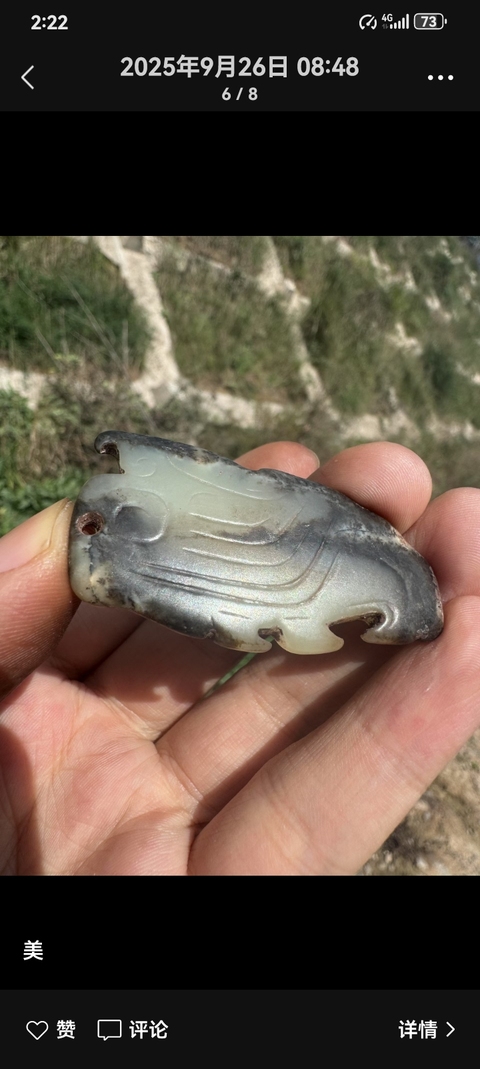 古玩玉器仿商周時期玉鳥形佩真品鑒賞圖