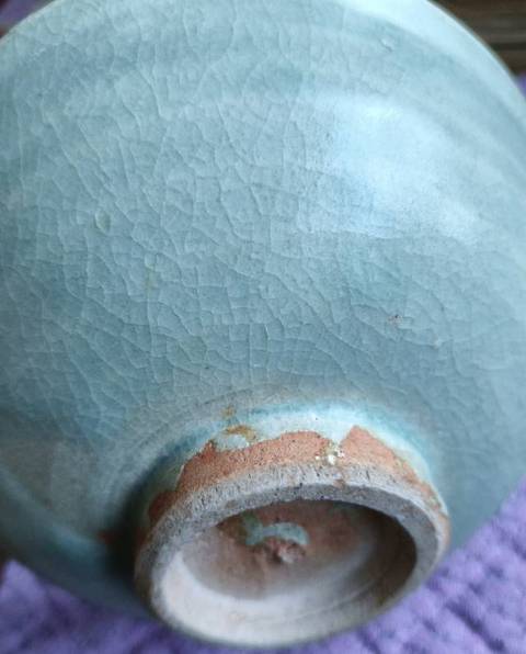 古玩陶瓷龍泉窯青釉碗真品鑒賞圖