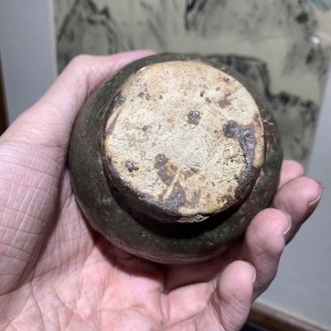 古玩陶瓷磁州窯茶葉末釉蘋果尊真品鑒賞圖