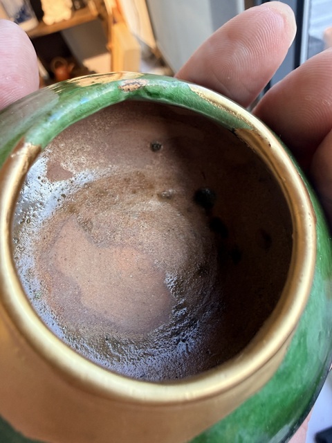 古玩陶瓷宋金當陽峪窯綠釉水盂真品鑒賞圖